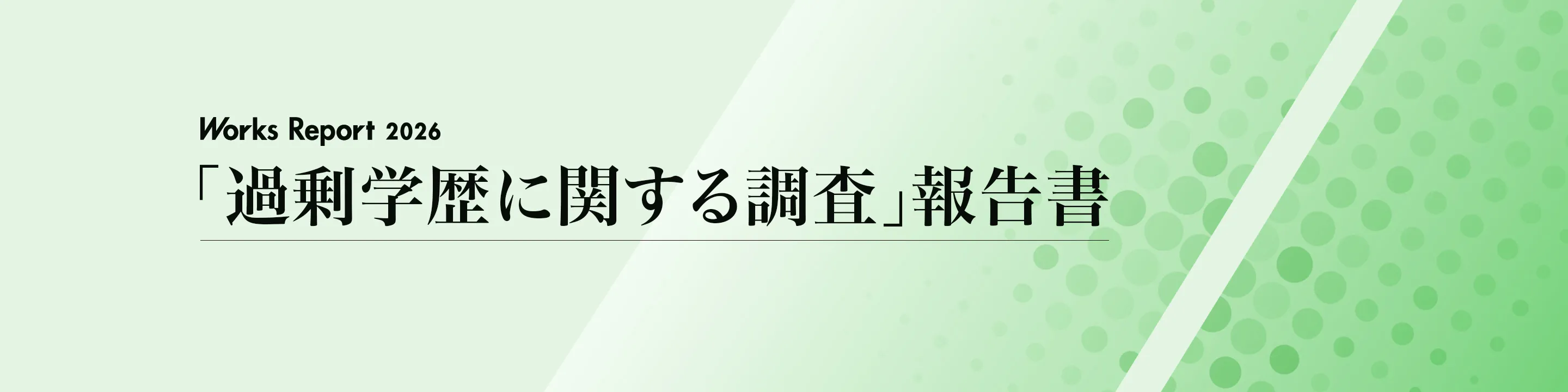 「過剰学歴に関する調査」報告書