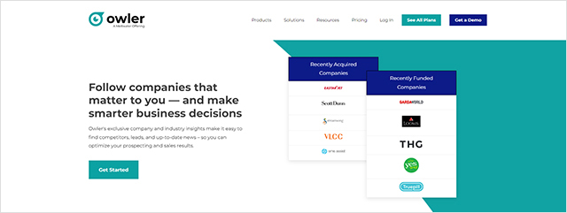 owler.comのウェブサイト