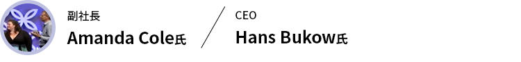 eTeki 副社長のAmanda Cole氏とCEO Hans Bukow氏