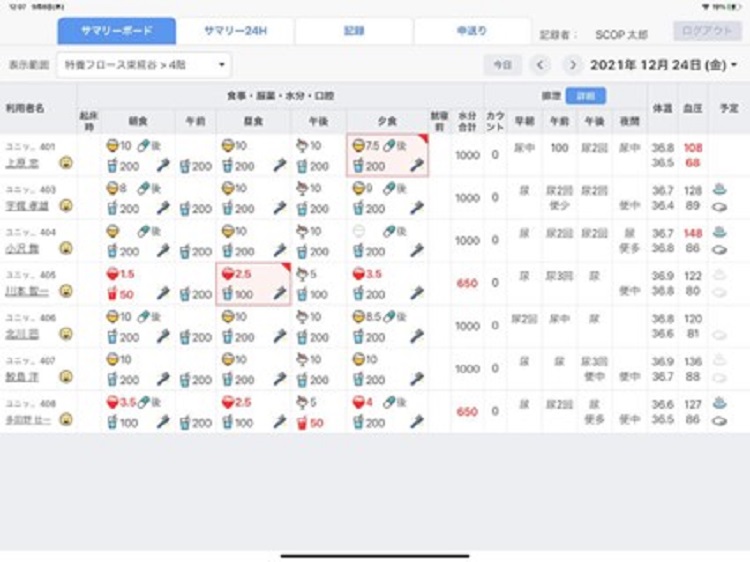 「SCOP」ユーザー画面イメージ