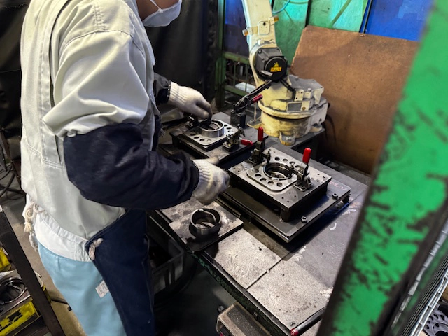 溶接作業の様子