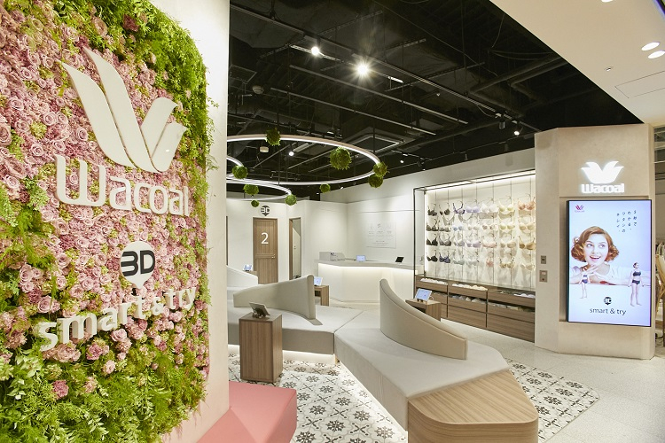 3Dボディスキャナーと接客AIによるワコールの新店舗「ワコール 3D smart & try」