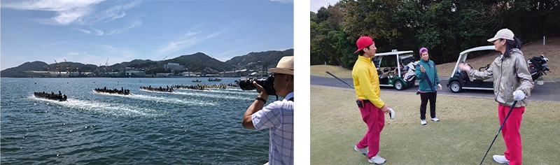 従業員がプライベートを楽しんでいる様子