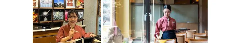 フロント業務と接客業務の風景