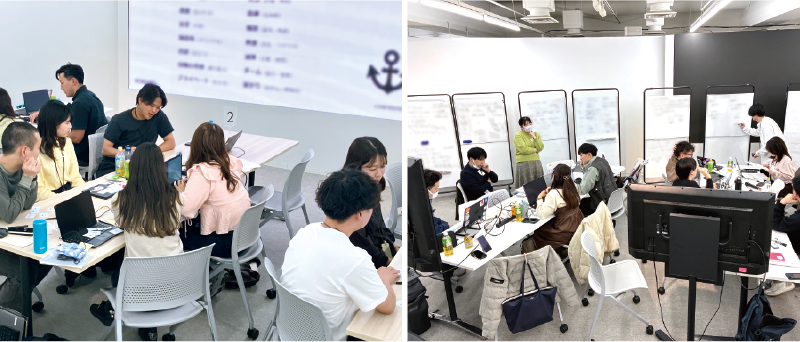 Kokuyo Career Dock(写真左)やマーケティング大学(写真右)